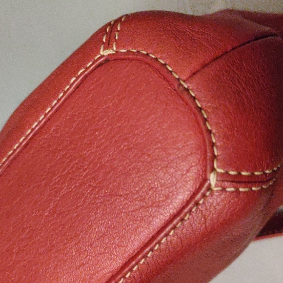 COACH Rare Vintage Mini Red Leather Handbag - Picture 8 of 10